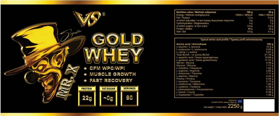 Mr. X Gold Whey 2250 грама - Feel You