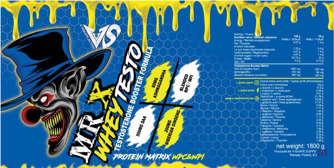 Mr. X Whey Testo | Protein Matrix with Testosterone Booster Formula - 1800 грама - Feel You