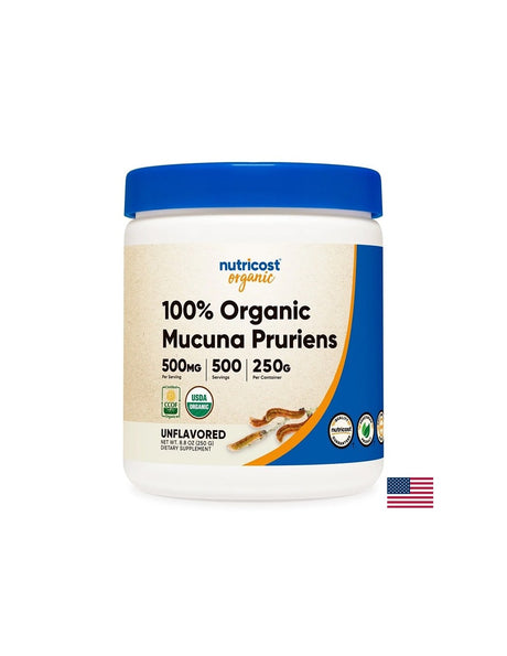 Стрес и безпокойство - Мукуна (Mucuna Pruriens) 400 mg, 250 g прах - Feel You