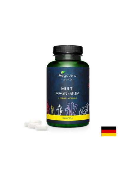 Multi Magnesium - Мулти магнезий с витамини В2 и В6, 180 капсули Vegavero - Feel You