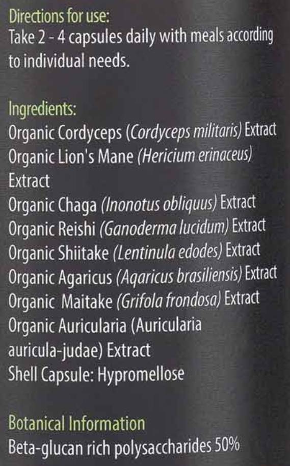 Multi-Mushroom Blend Organic 400 mg - 60 капсули - Feel You
