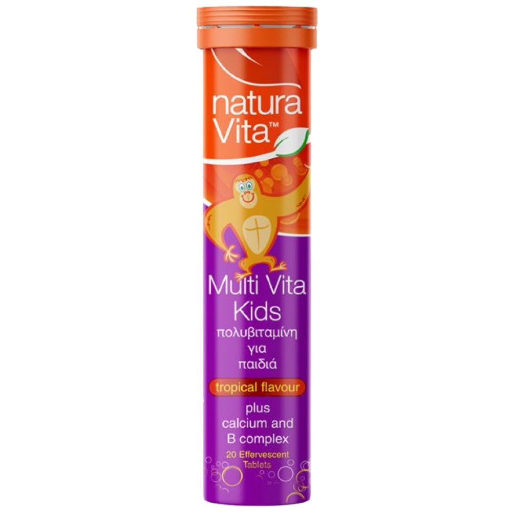 Multi Vita Kids plus Calcium & B Complex - 20 ефервесцентни таблетки - Feel You