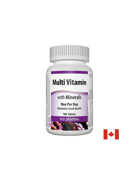 Multi Vitamin with Minerals - Мултивитамини + минерали, 100 таблетки Webber Naturals - Feel You