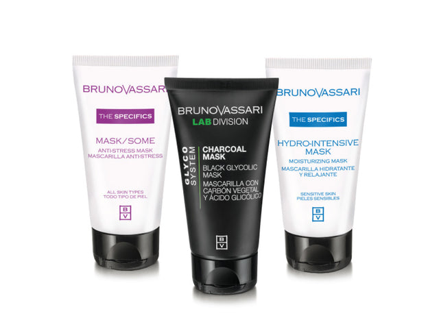 Multimasking Set Bruno Vassari: The Specifics, Moisturizing, Cream Mask, For Face, 50 ml + The Specifics, Vitamin A, Anti-Stress, Day & Night, Cream Mask, For Face, 50 ml + - Feel You