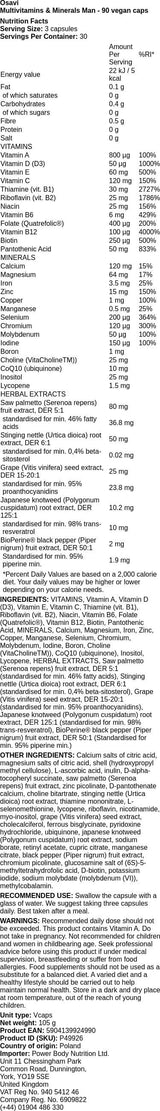 Multivitamins & Minerals Man - 90 капсули - Feel You