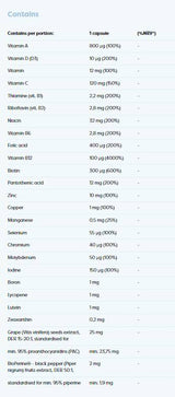 Multivitamins & Minerals One Daily - 180 капсули - Feel You