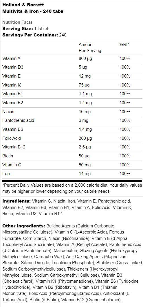 Multivits & Iron - 60 Таблетки - Feel You