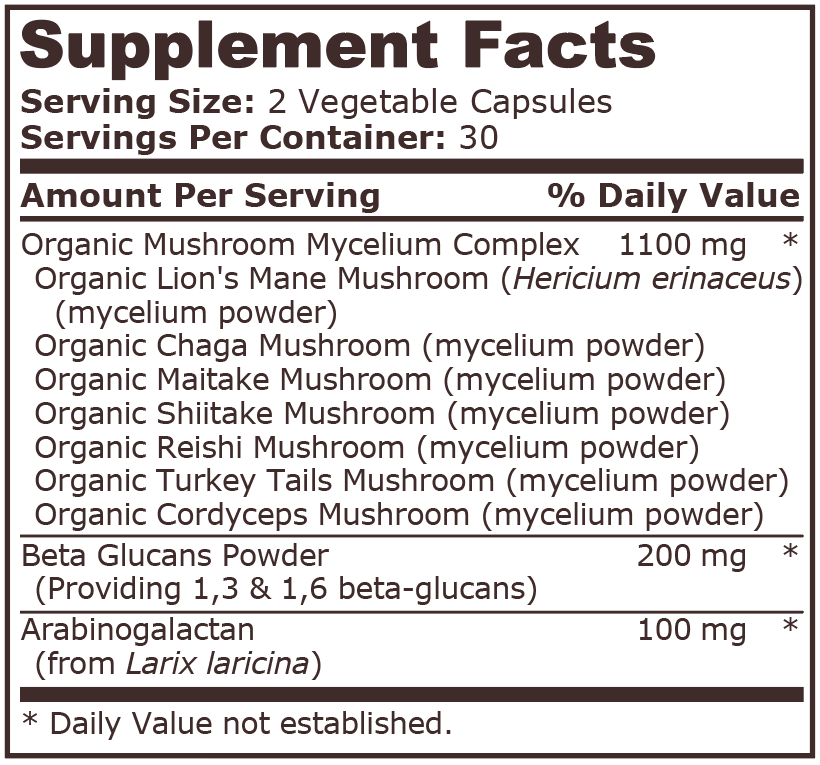 MUSHROOM COMPLEX - 60 capsules