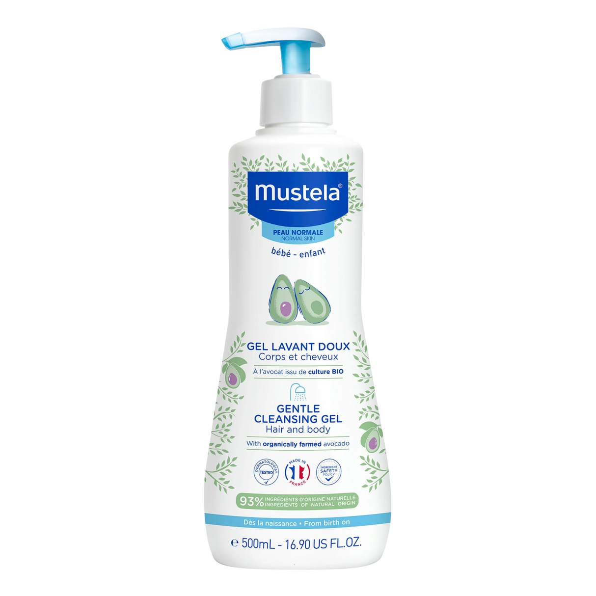 Mustela - Bébé Gentle Cleansing Gel Hair & Body - Shower Gel - 500ml - Feel You