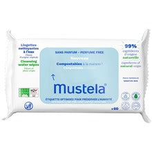 Mustela - Compostable at Home Cleansing Water Wipes - Čisticí ubrousky bez parfemace - 60.0ks - Feel You