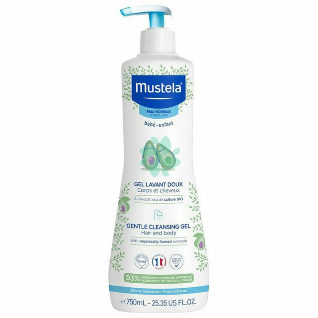 Mustela, Mustela, Avocado, Gentle Cleansing, Cleansing Gel, For Face & Hair, 750 ml - Feel You
