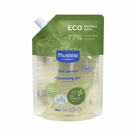Mustela, Organic, Olive Oil, Cleansing, Shower Gel, For Hair & Body, All Skin Types, 400 ml - Feel You