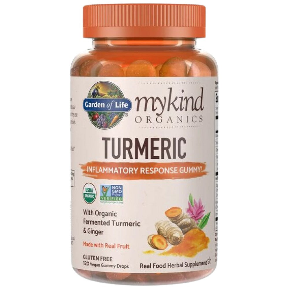 Mykind Organic |  Turmeric, Real Fruit - 120 желирани бонбони - Feel You