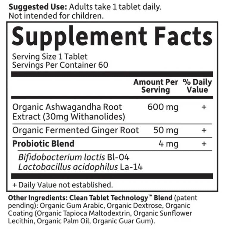 Mykind Organics | Ashwagandha 600 mg - 60 Таблетки - Feel You