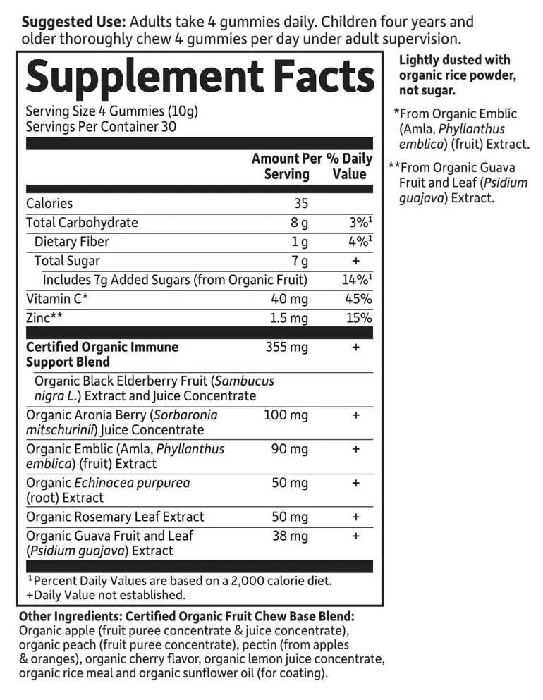 Mykind Organics | Elderberry Real Fruit - 120 желирани бонбони - Feel You