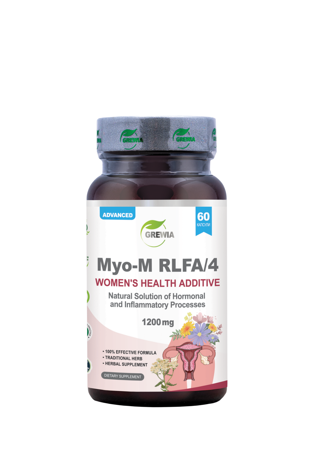 Myo-M RLFA/4 Допълнение за женско здраве – 1200 mg дневна доза, 60 Caps. Хранителна добавка - Feel You