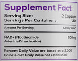 NAD+ 500 mg - 60 капсули - Feel You