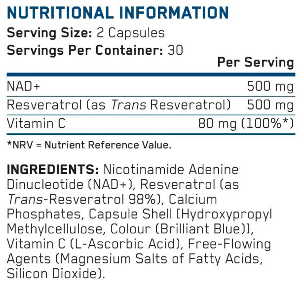 NAD + Resveratrol - 60 капсули - Feel You