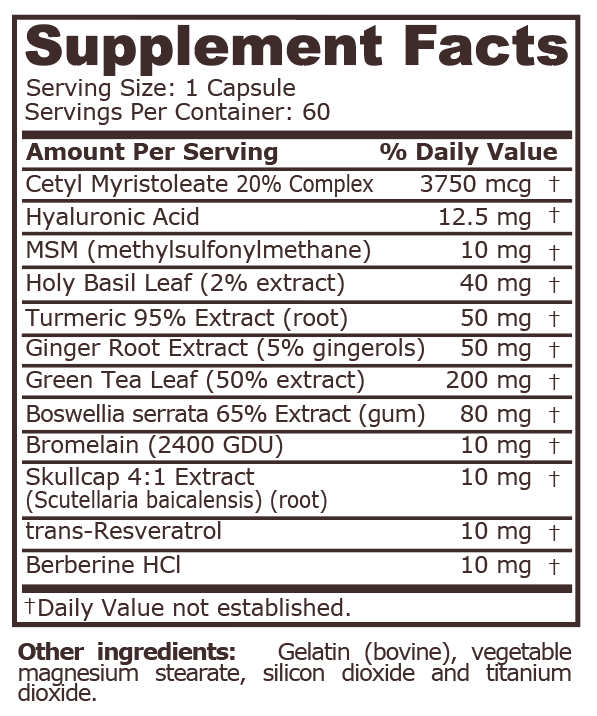 NO PAIN FORMULA - 60 Capsules