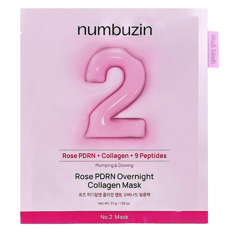 NUMBUZIN No.2 Rose PDRN Overnight Collagen Mask, 1 piece*37 g - Feel You