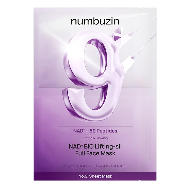 NUMBUZIN Маска ліфтингова для обличчя з коензимом No.9 NAD+ BIO Lifting-sil Full Face Mask, 26ml - Feel You