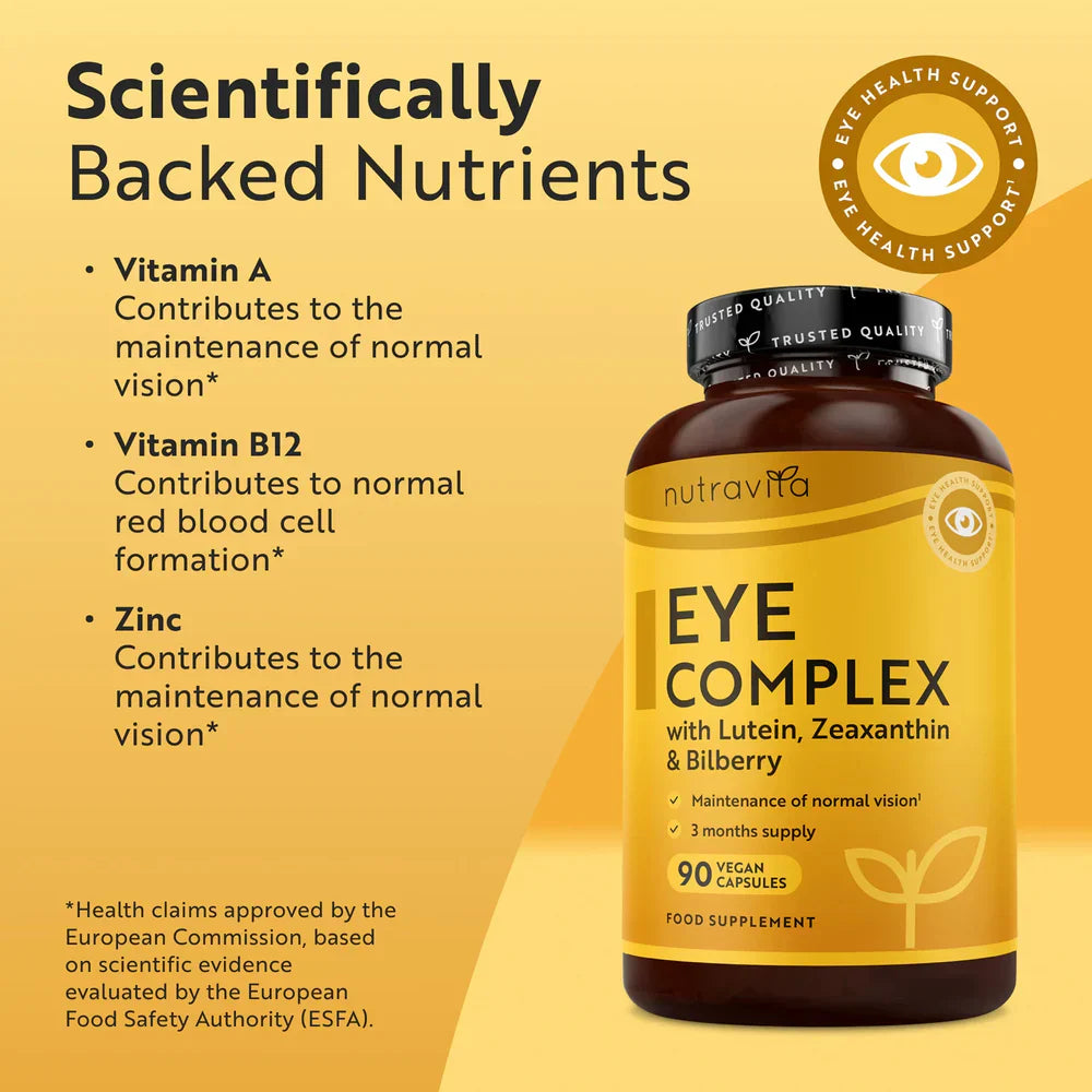 Витамини за очи /натурални/ - Natural Eye Complex 90 веган капсули - Feel You