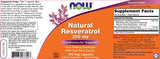 Natural Resveratrol 200 mg - 120 капсули - Feel You