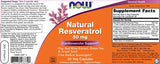 Natural Resveratrol 50 mg - 60 капсули - Feel You