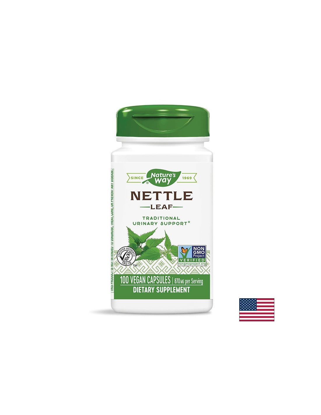 Nettle Leaf - Коприва (лист) - диуретик и детоксикатор, 435 mg, 100 капсули Nature’s Way - Feel You