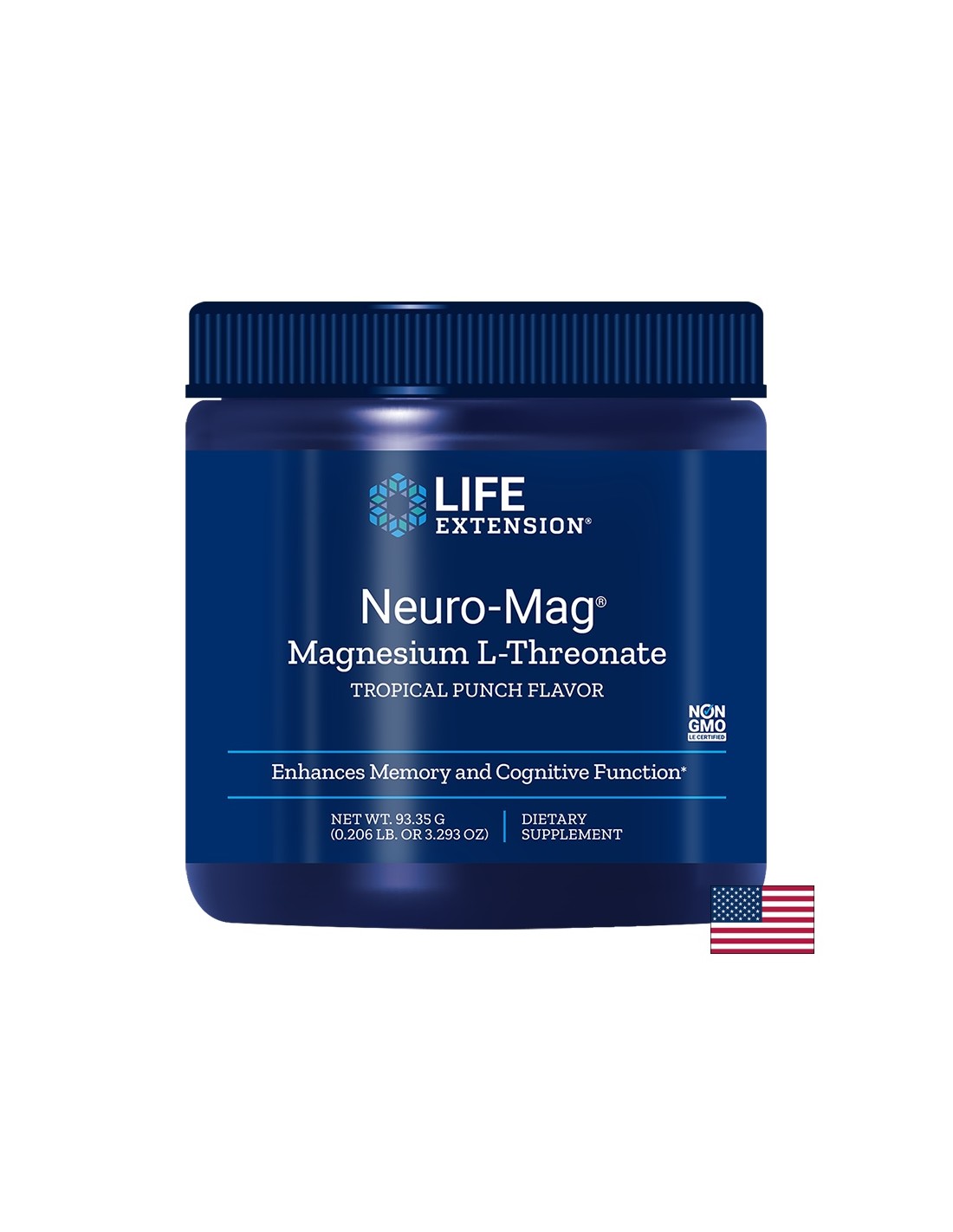 Neuro-Mag® Magnesium L-Threonate/ Магнезий Л-Треонат 93.35 g пудра с тропически вкус - Feel You