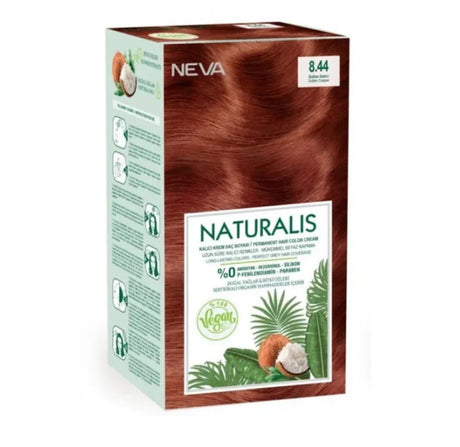 Neva, Naturalis, Permanent Hair Dye, 8.44 Dark Copper, 150 ml - Feel You