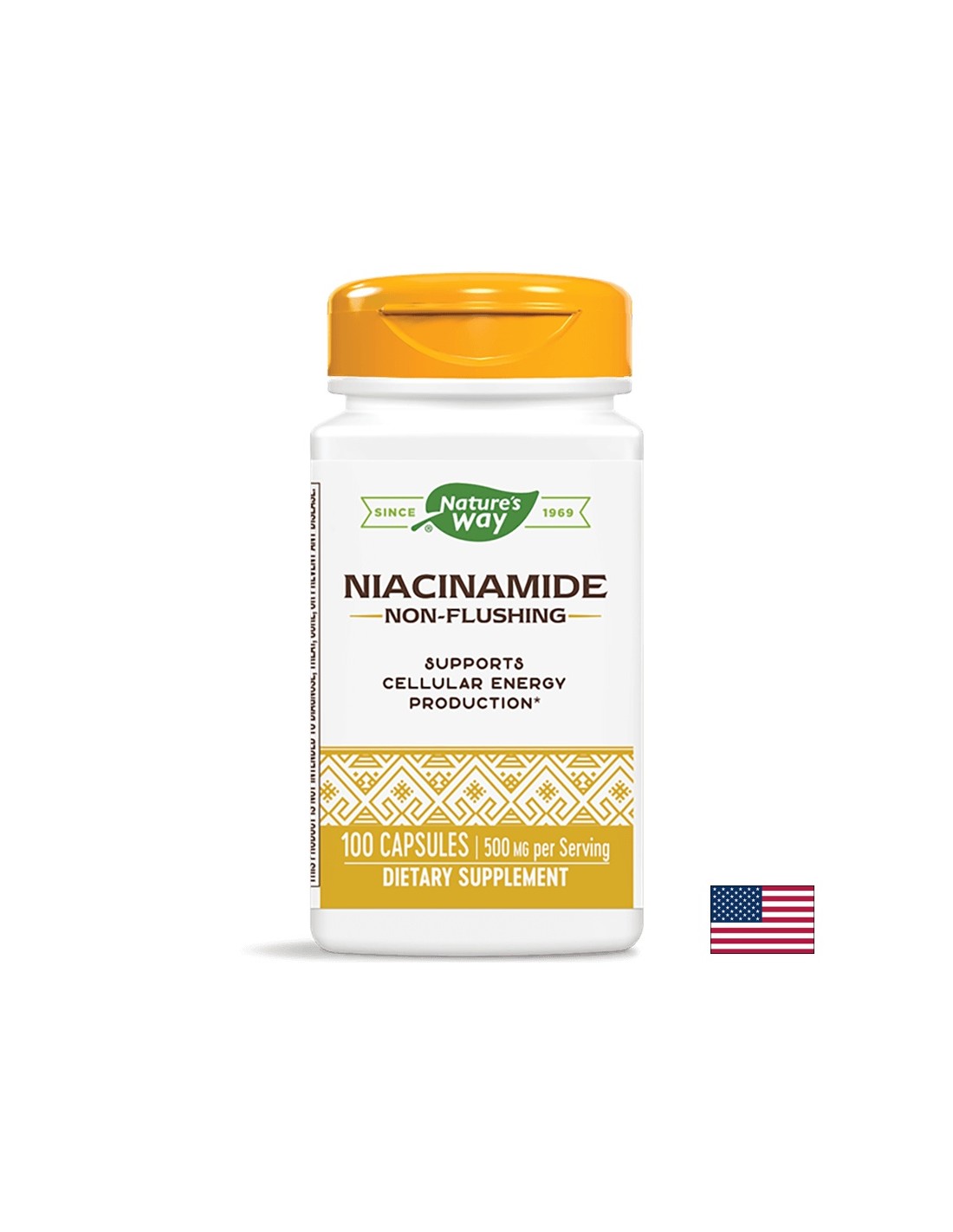 Niacinamide/ Ниацинамид (непредизвикващ зачервяване) 500 mg х 100 капсули  Nature’s Way - Feel You