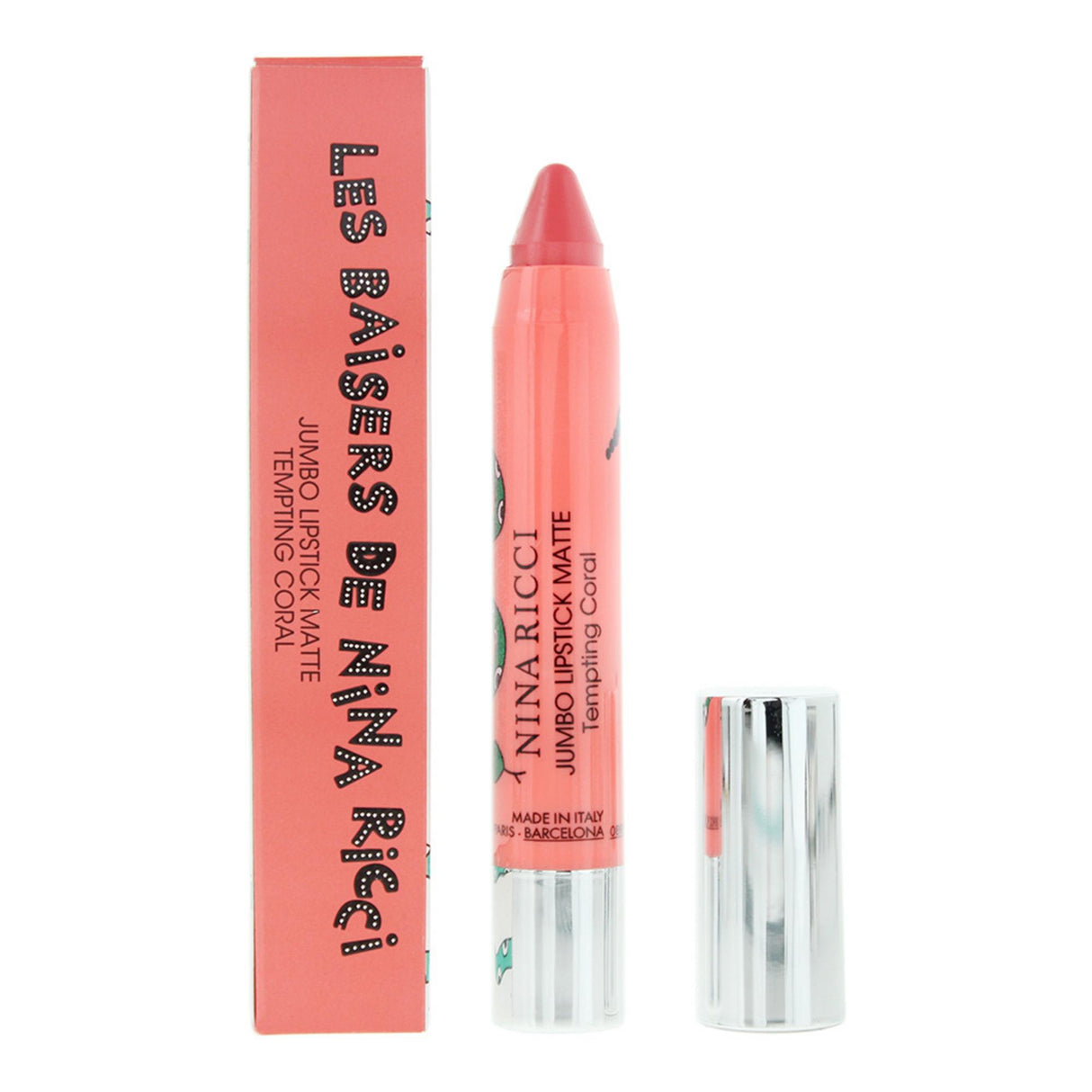 Nina Ricci, Jumbo, Matte, Cream Lipstick, Tempting Coral, 2.5 g - Feel You