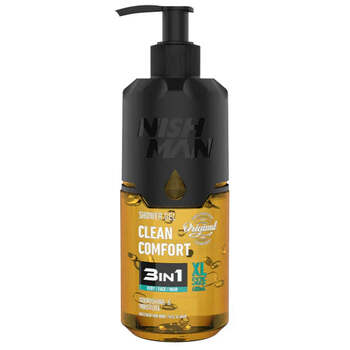 Nishman - Clean Comfort 3in1 Shower Gel - Sprchový gel na vlasy i tělo pro muže - 480ml - Feel You