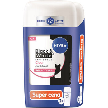 Nivea - B&W Invisible Clear Duo - Sada tuhých antiperspirantů - 50ml - Feel You