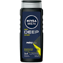 Nivea - Deep Sport Men Body, Face & Hair Shower Gel - 500ml