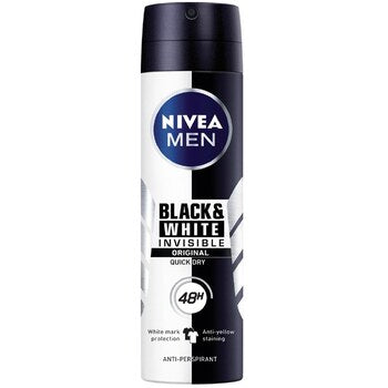 Nivea - Invisible For Black & White Power Antiperspirant - Antiperspirant Spray for Men - 150ml - Feel You