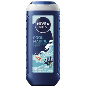 Nivea - Men Cool Marine 3 in 1 Shower Gel - skin and hair - 250ml - Feel You