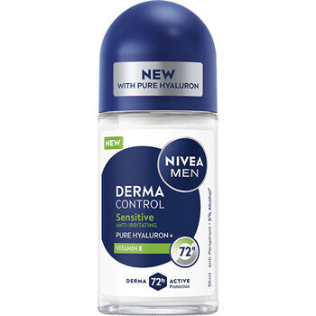 Nivea - Men Derma Control Sensitive Antiperspirant - Kuličkový antiperspirant - 50ml - Feel You