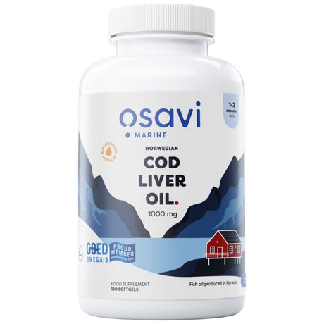 Norwegian Cod Liver Oil 1000 mg | Lemon Flavored - 180 Гел капсули - Feel You