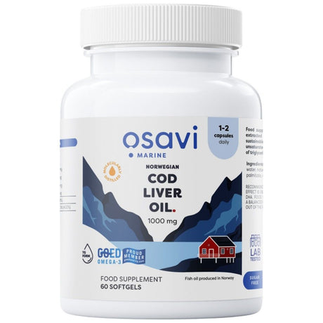 Norwegian Cod Liver Oil 1000 mg | Lemon Flavored - 60 Гел капсули - Feel You