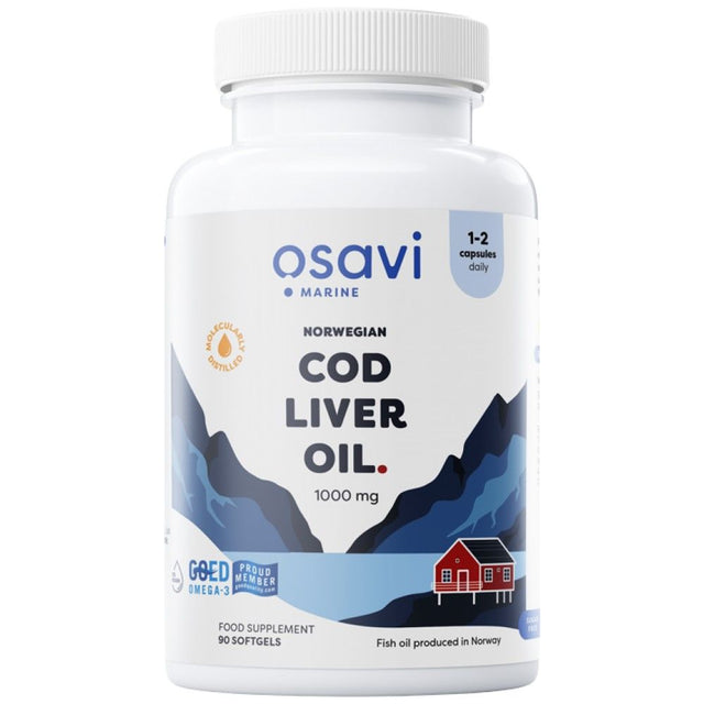 Norwegian Cod Liver Oil 1000 mg | Lemon Flavored - 90 Гел капсули - Feel You