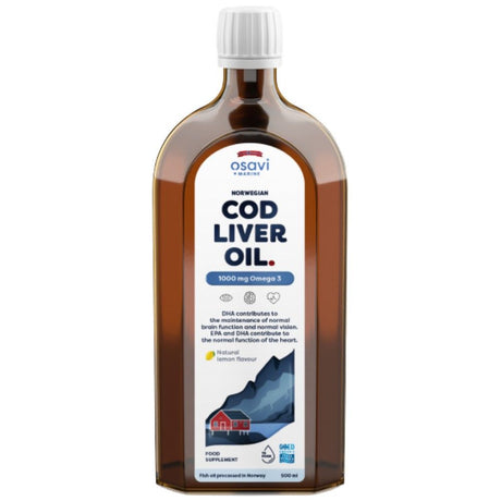 Norwegian Cod Liver Oil | Different Flavors Liquid Omega - 500 мл - Feel You