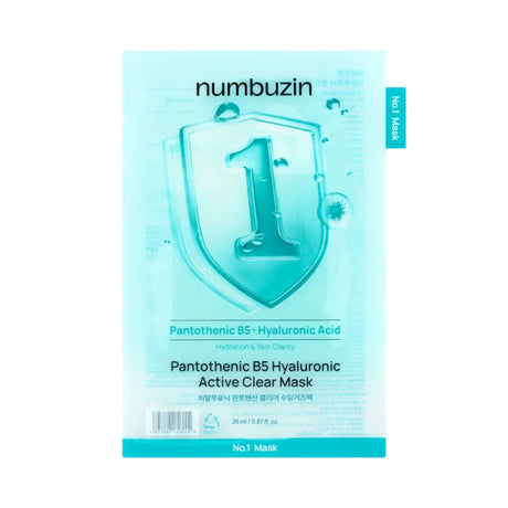Numbuzin - No.1 Pantothenic B5 Hyaluronic Active Clear Mask, 26ml, 1 piece - Feel You