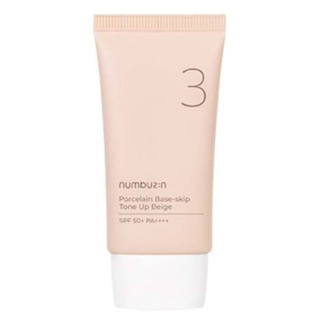 Numbuzin - No.3 Porcelain Base-skip Tone up Beige, 50ml - Feel You