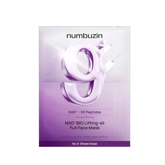 Numbuzin - No.9 NMN + 50 Peptides Bio Lifting-sil Full Face Mask 1pcs - Feel You