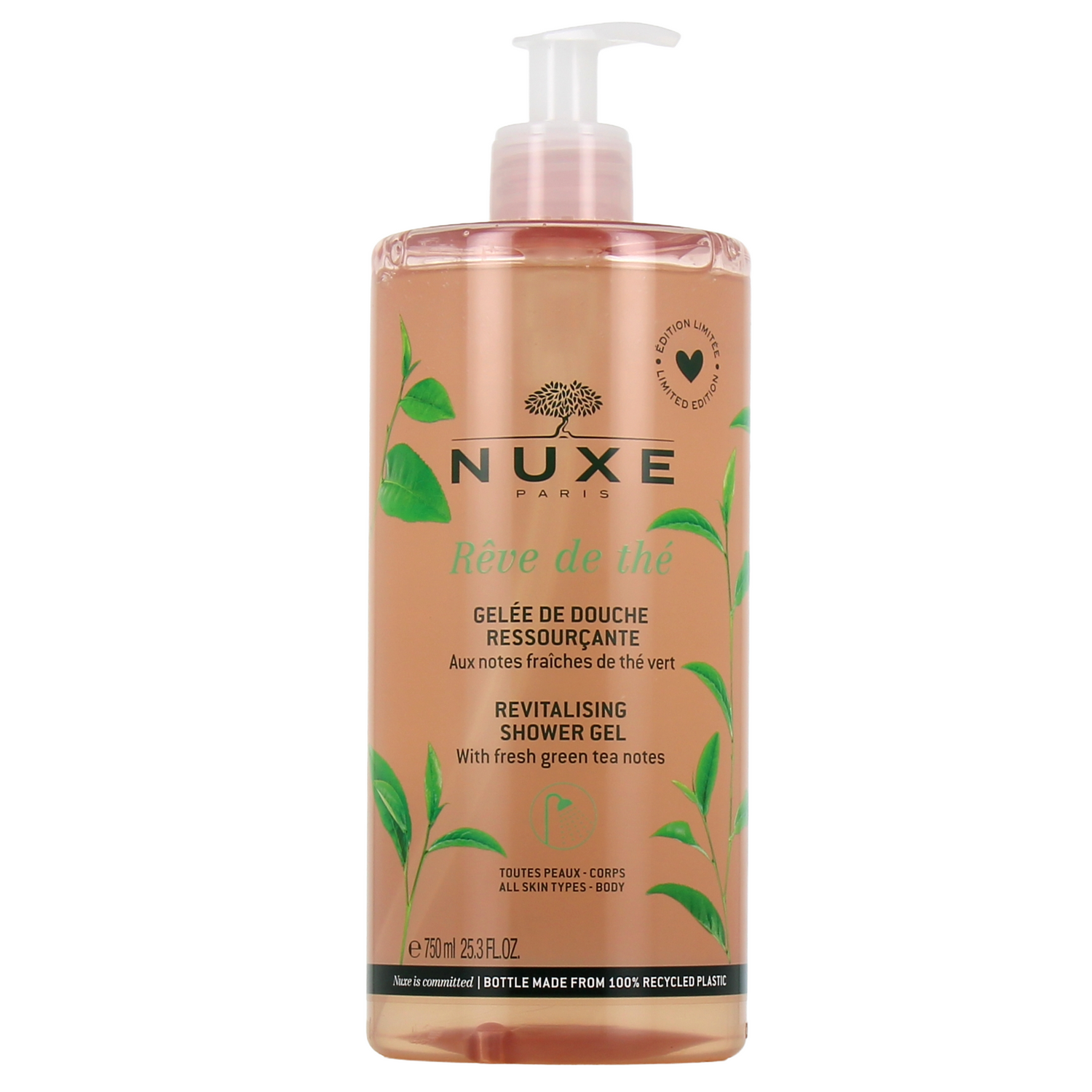 Nuxe, Reve de The, Revitalising, Shower Gel, For All Skin Types, 750 ml - Feel You