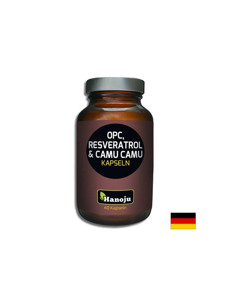 OPC 120 mg + Ресвератрол 200 mg + Каму каму 400 mg Антиоксидантна защита и анти-ейдж подкрепа 60 капсули - Feel You