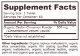 ORGANIC CINNAMON 500 mg - 60 Tablets