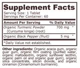 ORGANIC TURMERIC 700 mg - 60 Tablets